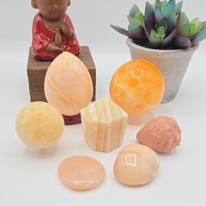 CLEARANCE Orange Calcite Crystal Lot